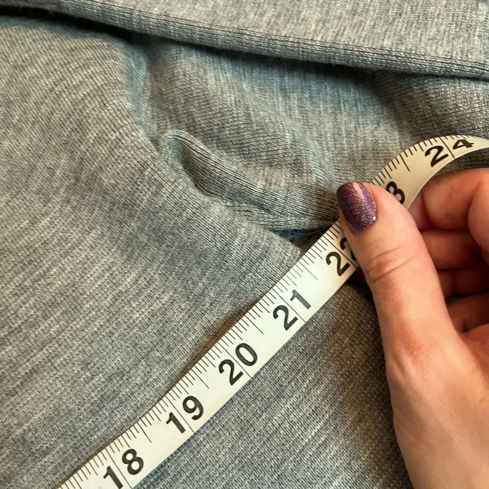 J.Crew Gray 100% Merino Wool Long Oversized V-Neck Sweater Size S